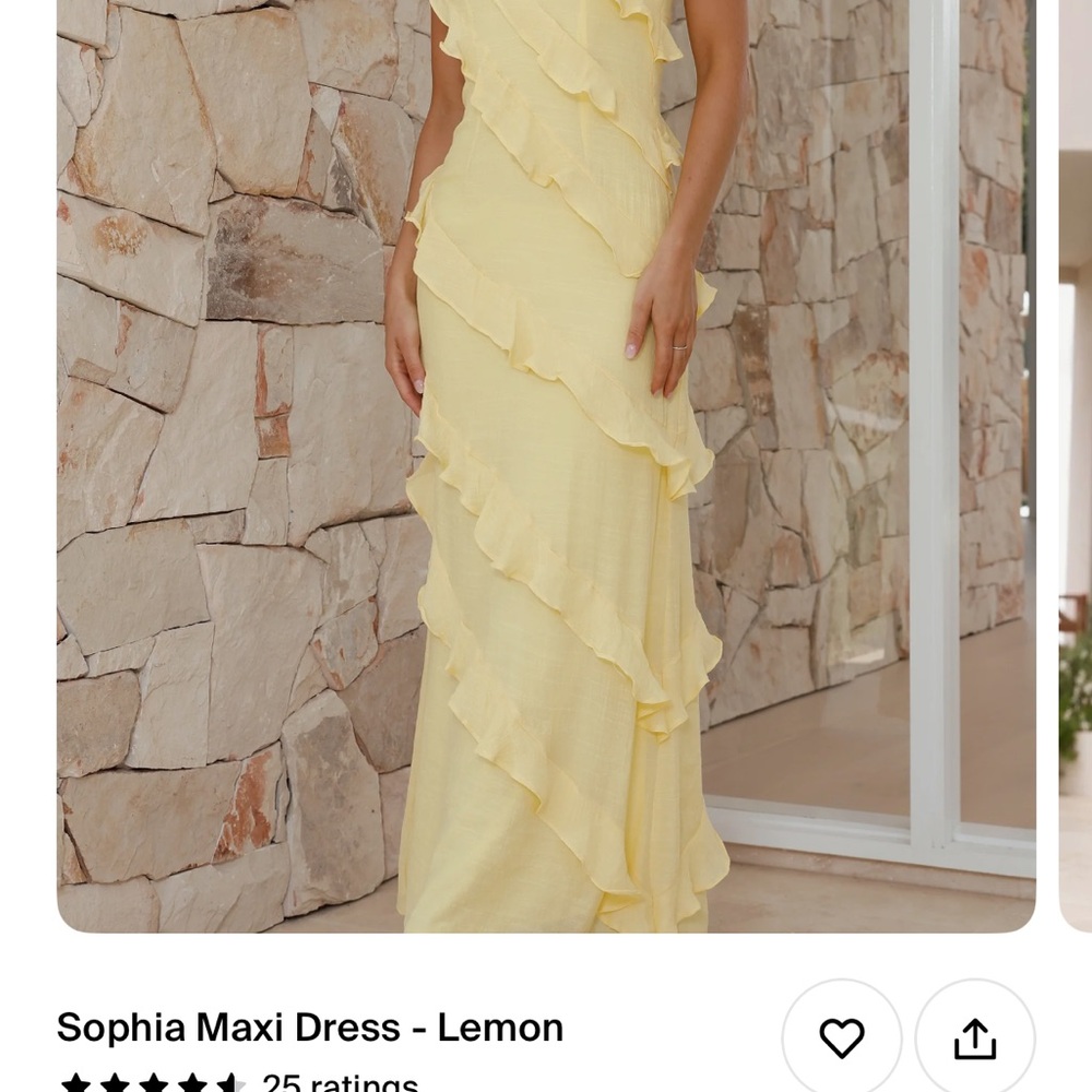 Yellow Sequin One Shoulder Maxi Gown